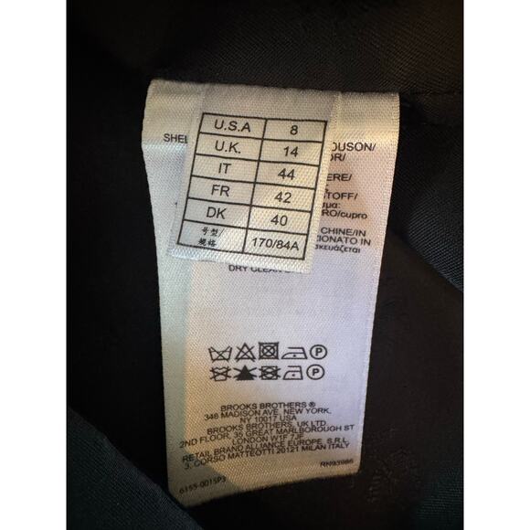 Brooks Brothers LBD Little Black Dress Cap Sleeves 8 EUC Italy - Picture 14 of 16